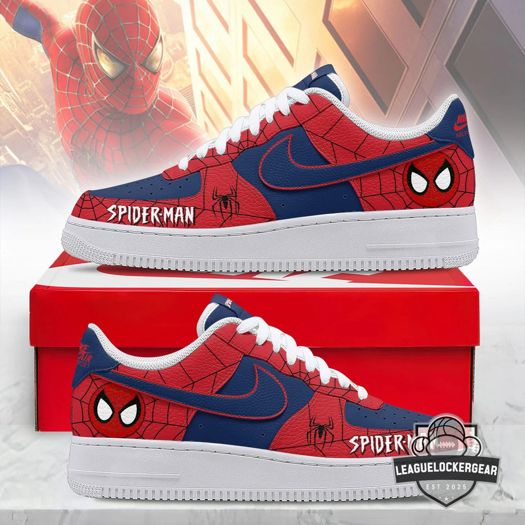 Spider-Man Classic Suit Custom Air Force 1 Shoes - LeagueLockerGear
