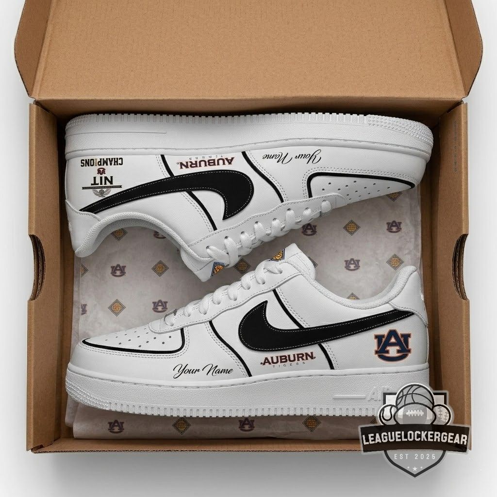 Auburn Tigers NIT Champions Personalized Custom Air Force 1 Shoes - LeagueLockerGear