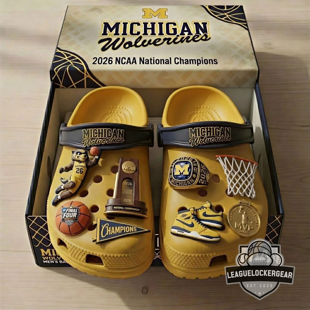 Michigan Wolverines 2026 NCAA National Champions Crocs - LeagueLockerGear