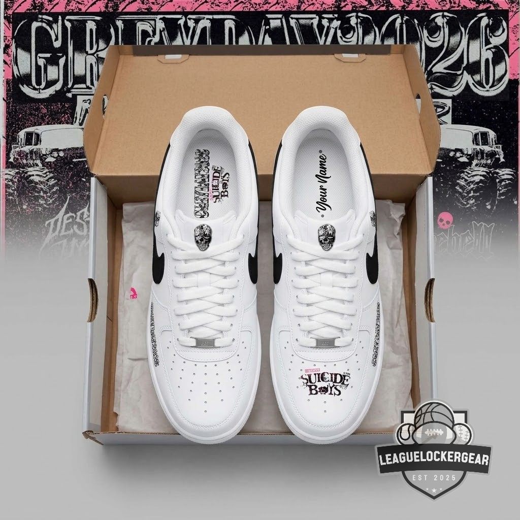 Suicide Boys Grey Day 2026 North American Tour Custom Air Force 1s - LeagueLockerGear