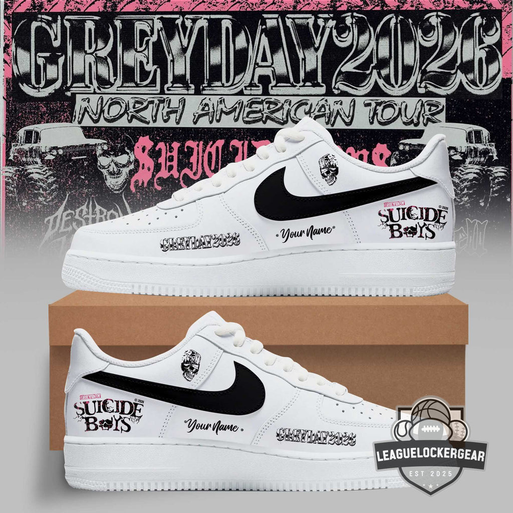 Suicide Boys Grey Day 2026 North American Tour Custom Air Force 1s - LeagueLockerGear