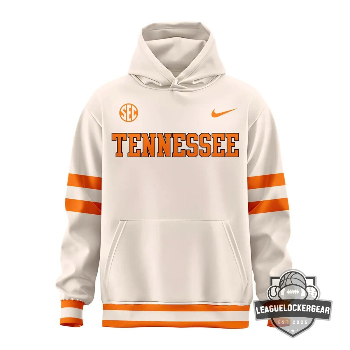 Tennessee Volunteers Baseball Jersey Style Hoodie - LeagueLockerGear