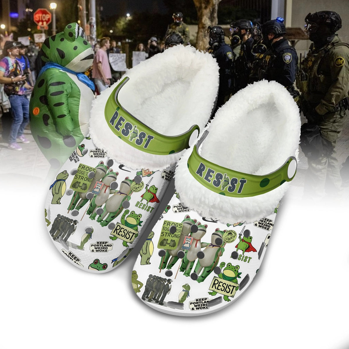 Portland Frog Resist Fleece Crocs Crocband Clogs Shoes | Buy for only at THK BUY