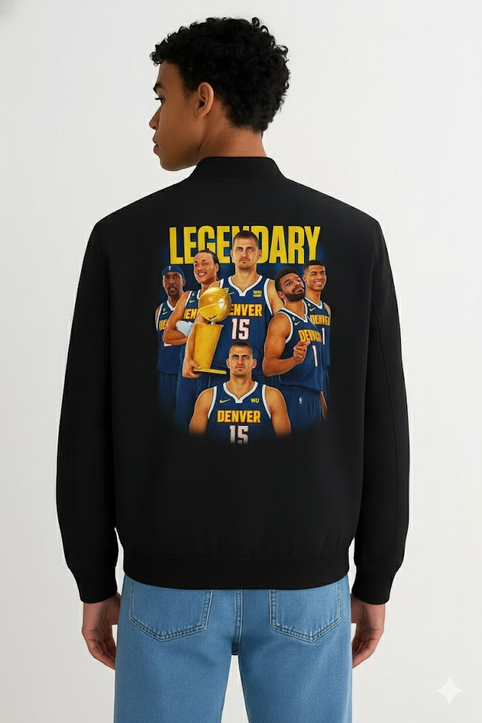 Denver Nuggets Legendary Bomber Jacket - Black - NBA 2025/2026 - LeagueLockerGear