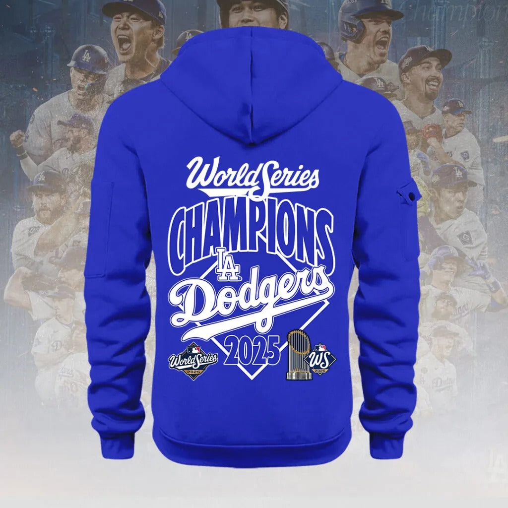 Los Angeles Dodgers 2025 World Series Champions 2D Quarter Zip Hoodie - THK117230 | Buy for only at THK BUY