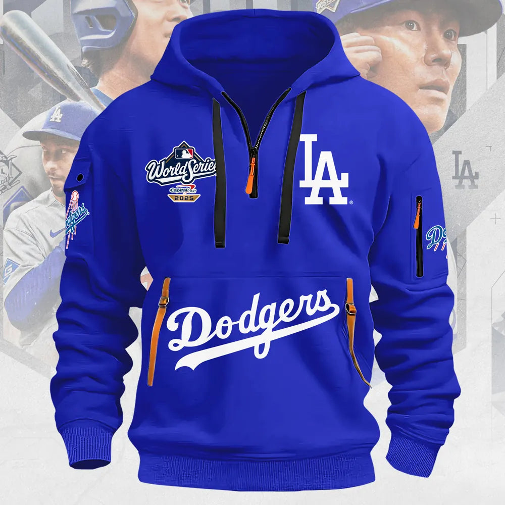 Los Angeles Dodgers 2D Quarter Zip Hoodie - THK117356 | Buy for only at THK BUY