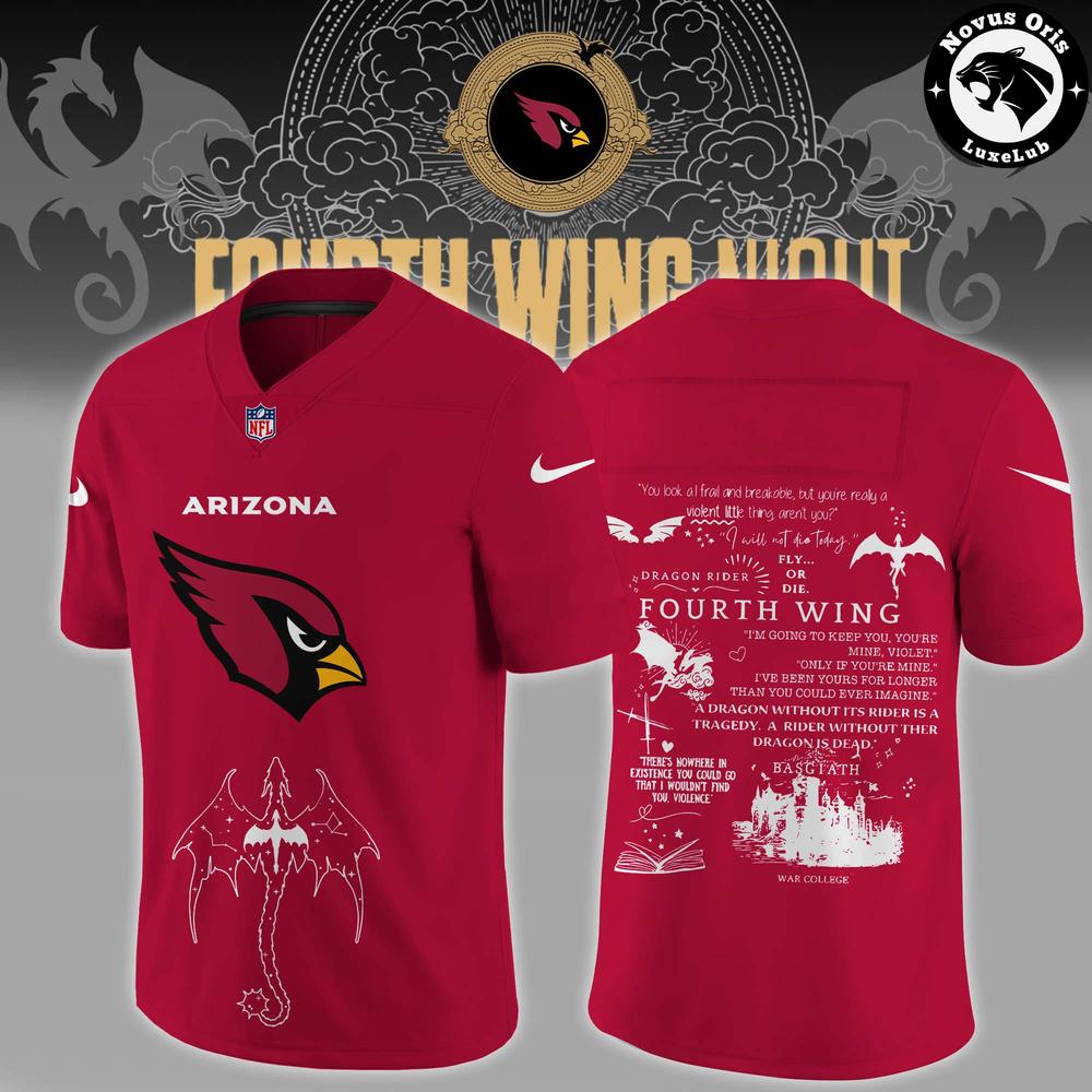 Arizona Cardinals Fourth Wing Night 2026 Custom Football Jersey - NovusOris Best Merch For Fans