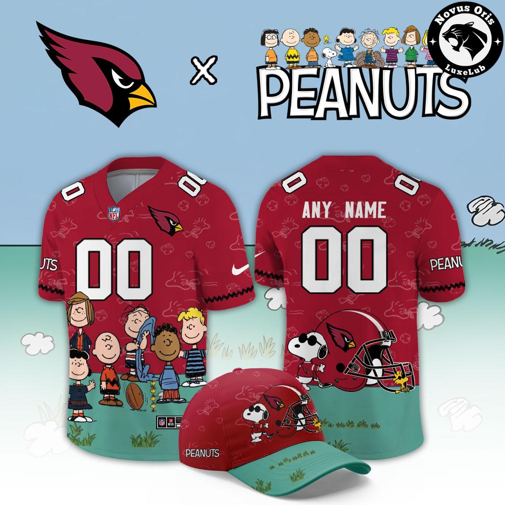 Arizona Cardinals x Peanuts Night 2026 Snoopy Custom Football Jersey - NovusOris Best Merch For Fans