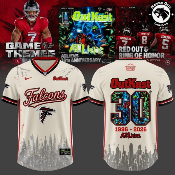 Atlanta Falcons x OutKast ATLiens 30th Anniversary 2026 Football Jersey - NovusOris Best Merch For Fans