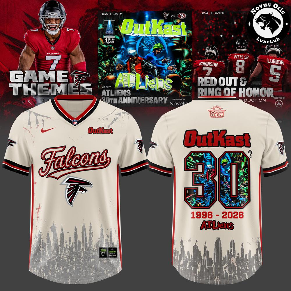 Atlanta Falcons x OutKast ATLiens 30th Anniversary 2026 Football Jersey - NovusOris Best Merch For Fans
