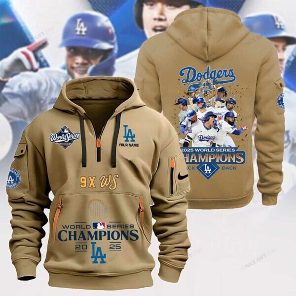 Los Angeles Dodgers 2025 World Series Champions 2D Quarter Zip Hoodie | Buy for only at THK BUY
