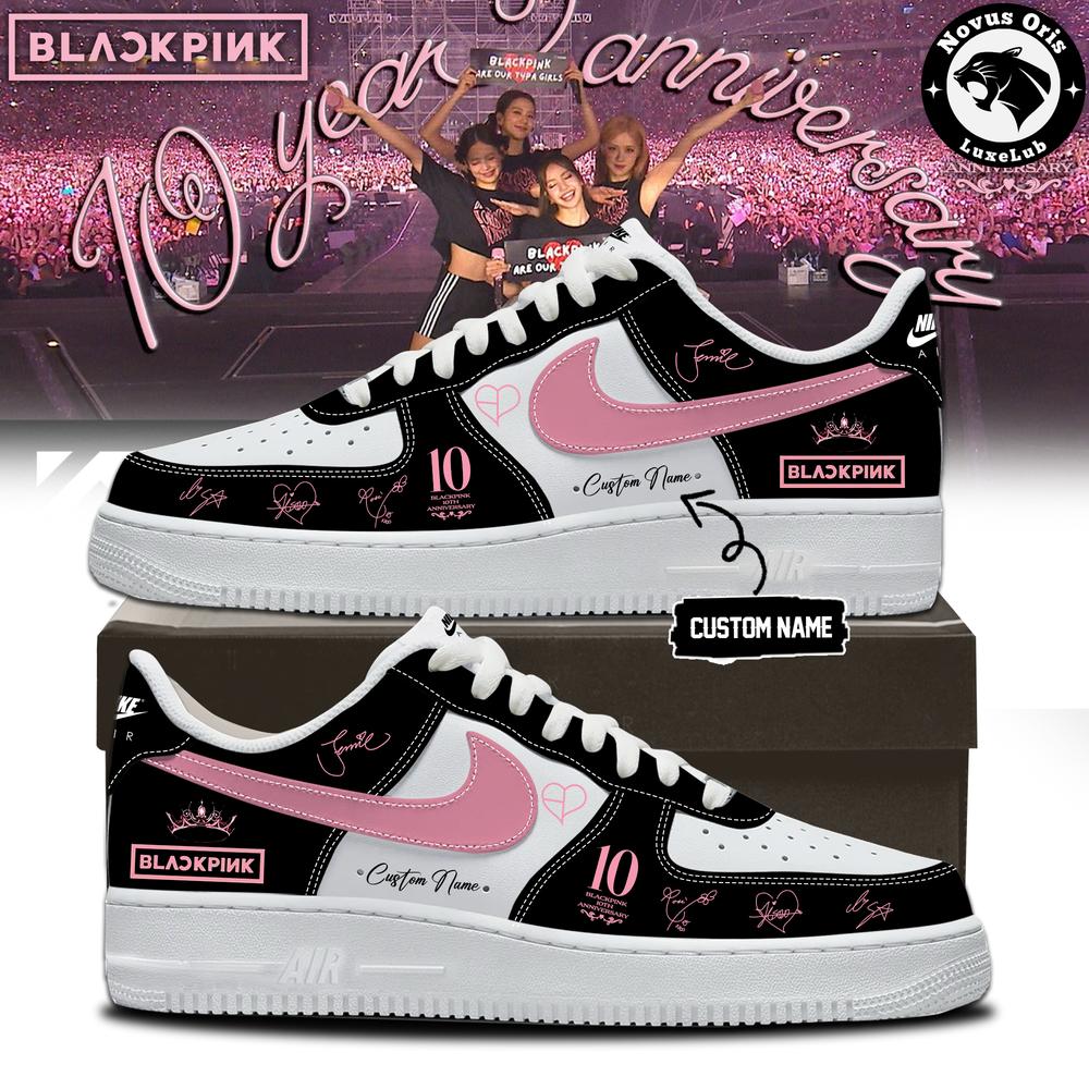 BLACKPINK x 10th Anniversary 2026 Custom Name Air Force 1 - NovusOris Best Merch For Fans