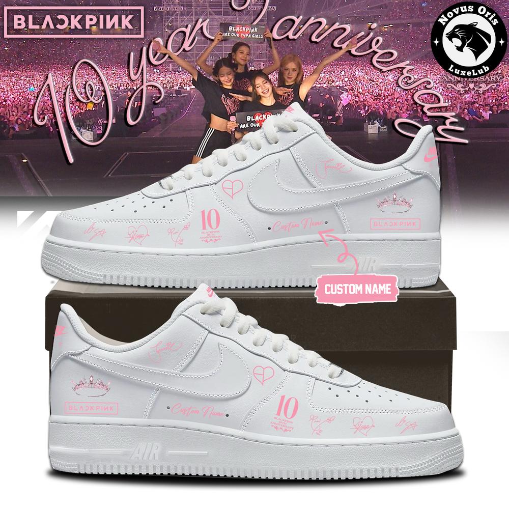BLACKPINK x 10th Anniversary 2026 Custom Name Air Force 1 - NovusOris Best Merch For Fans