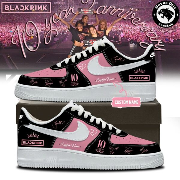 BLACKPINK x 10th Anniversary 2026 Custom Name Air Force 1 - NovusOris Best Merch For Fans