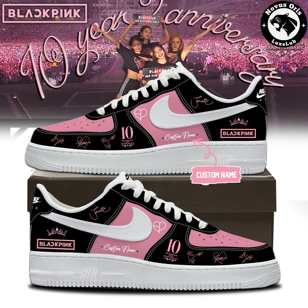 BLACKPINK x 10th Anniversary 2026 Custom Name Air Force 1 - NovusOris Best Merch For Fans