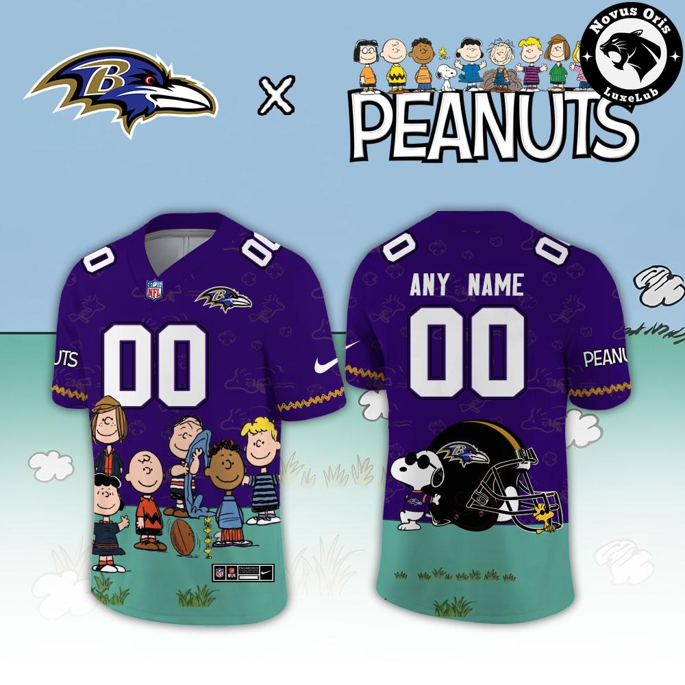 Baltimore Ravens x Peanuts Snoopy 2026 Custom Limited Football Jersey - NovusOris Best Merch For Fans