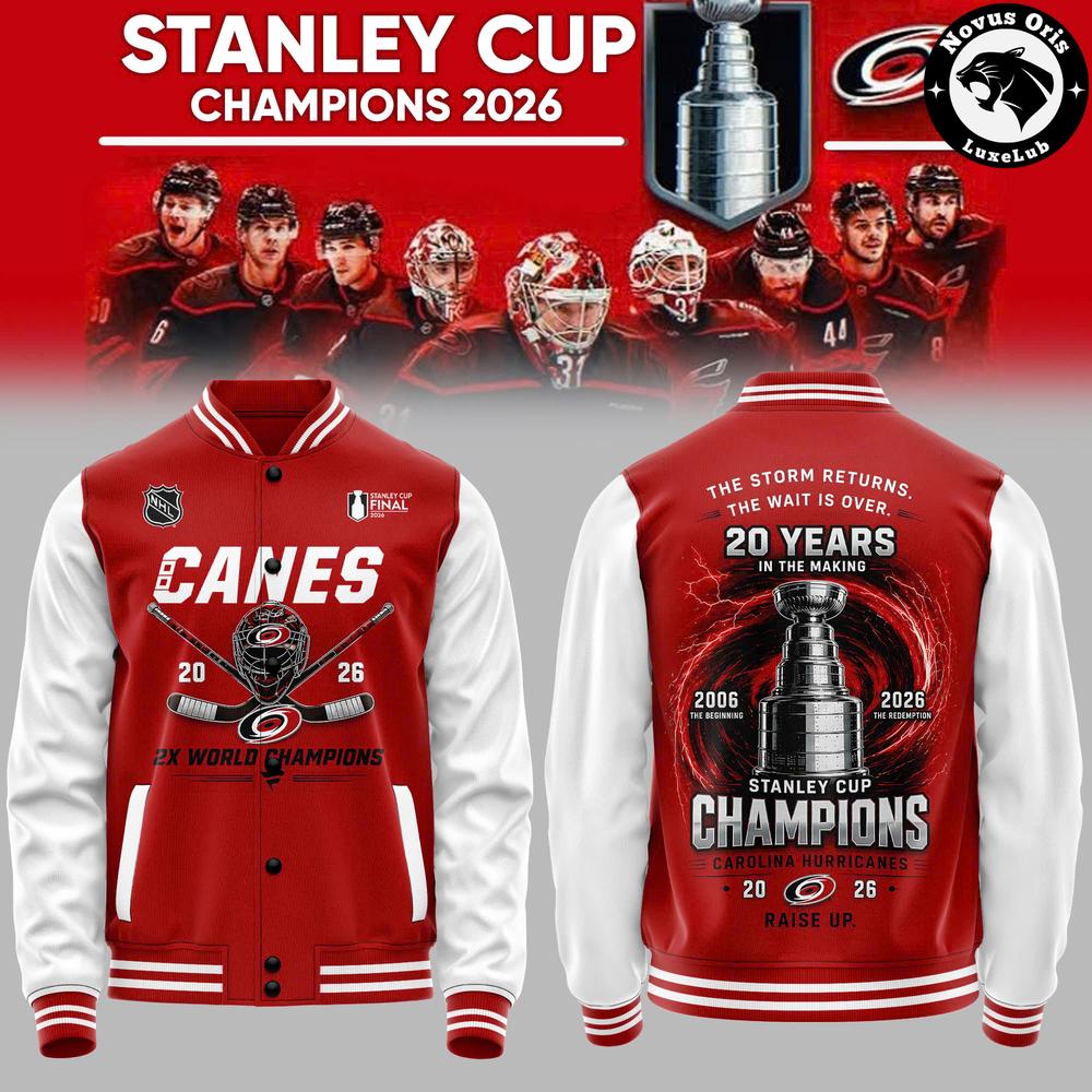 Carolina Hurricanes 2026 2-Time Stanley Cup Champions Jacket - NovusOris Best Merch For Fans