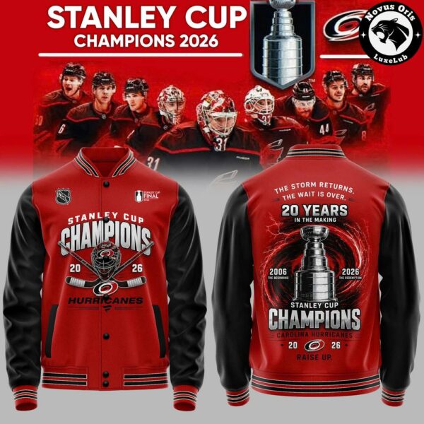 Carolina Hurricanes 2026 2-Time Stanley Cup Champions Jacket - NovusOris Best Merch For Fans