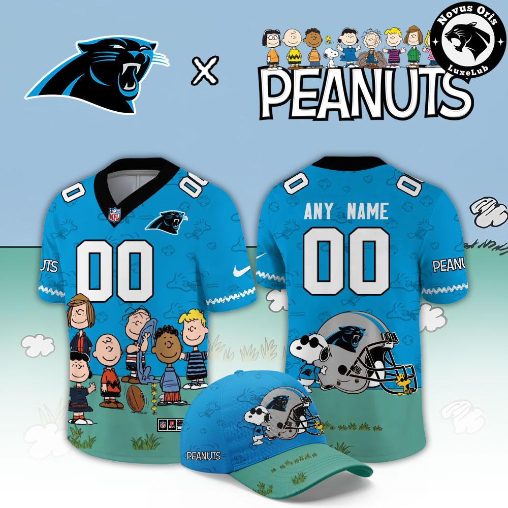 Carolina Panthers x Peanuts Snoopy 2026 Custom Limited Football Jersey - NovusOris Best Merch For Fans