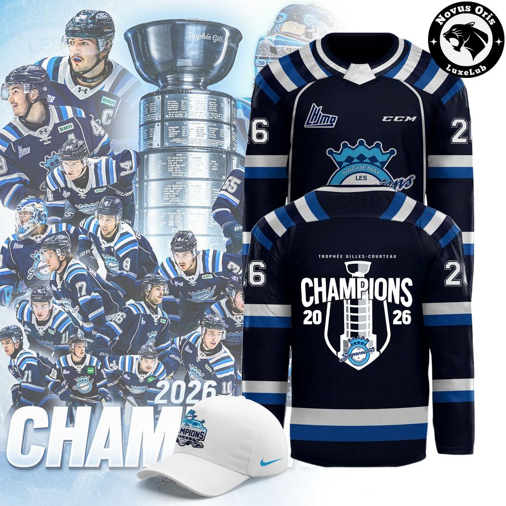 Chicoutimi Sagueneens 2026 QMJHL Champions Hockey Jersey - NovusOris Best Merch For Fans
