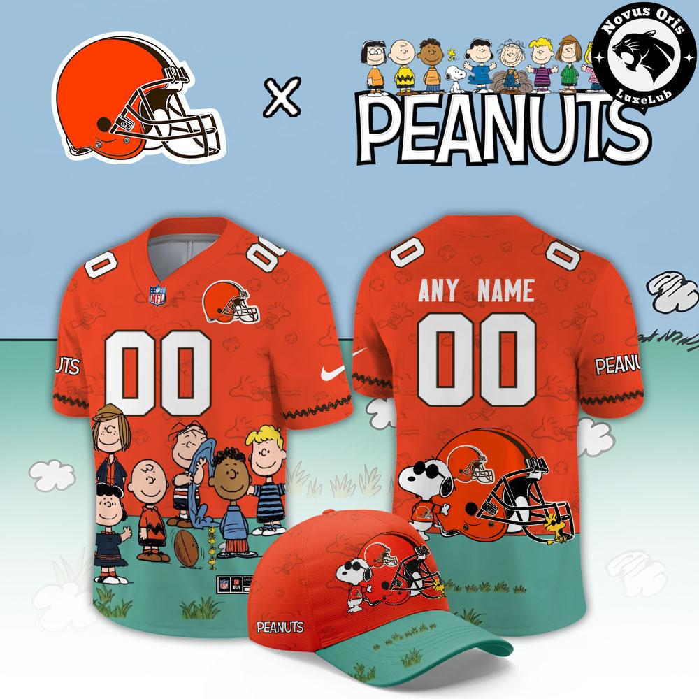 Cleveland Browns x Peanuts Night 2026 Snoopy Custom Football Jersey - NovusOris Best Merch For Fans