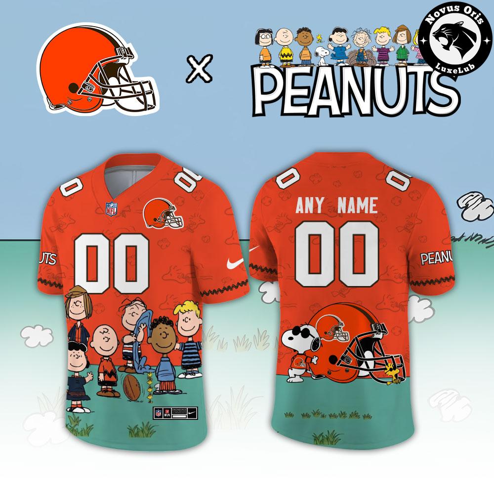 Cleveland Browns x Peanuts Night 2026 Snoopy Custom Football Jersey - NovusOris Best Merch For Fans