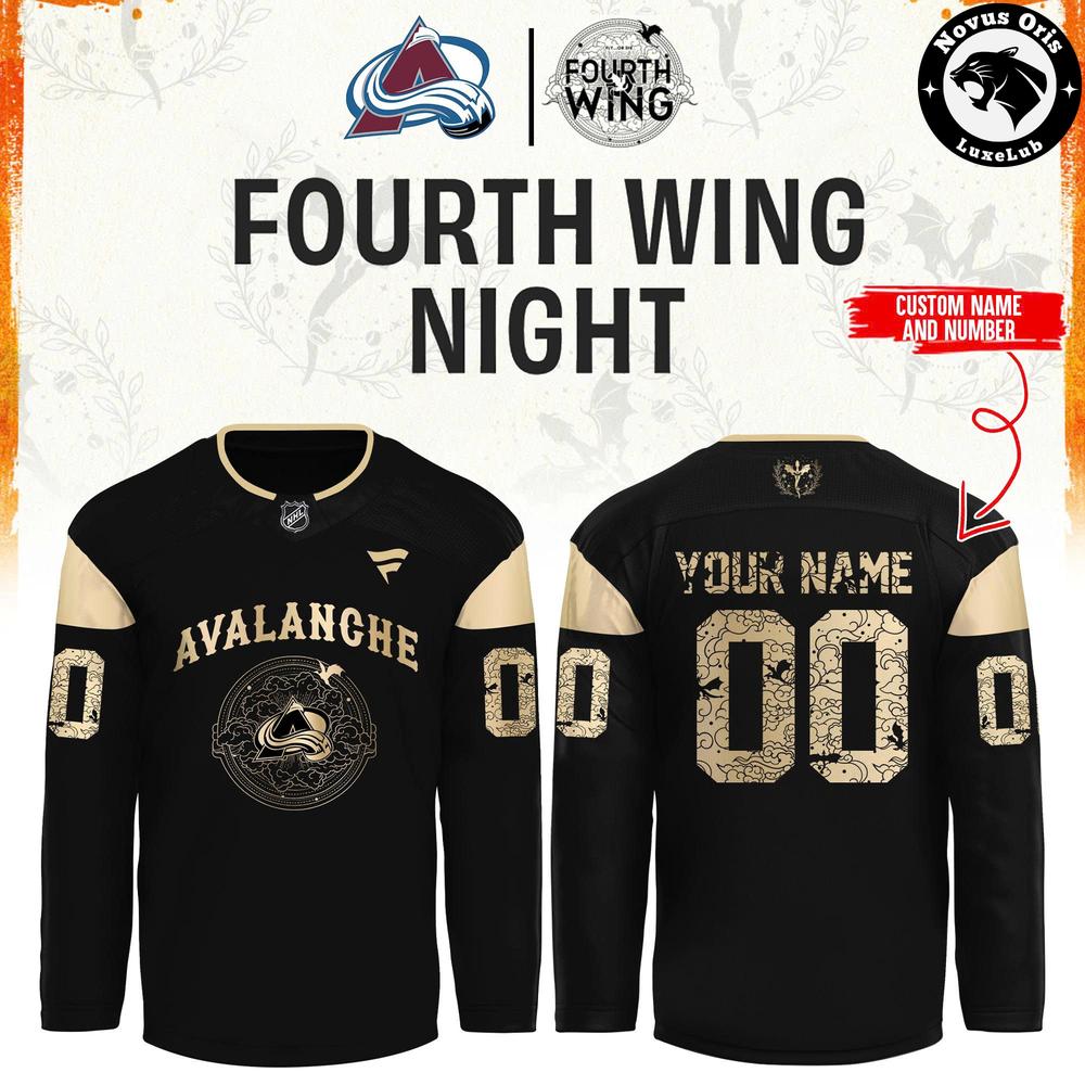 Colorado Avalanche x Fourth Wing Night Limited Edition Hockey Jersey - NovusOris Best Merch For Fans