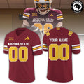 Custom Arizona State Sun Devils NCAA Maroon Gold Football Jersey - NovusOris Best Merch For Fans