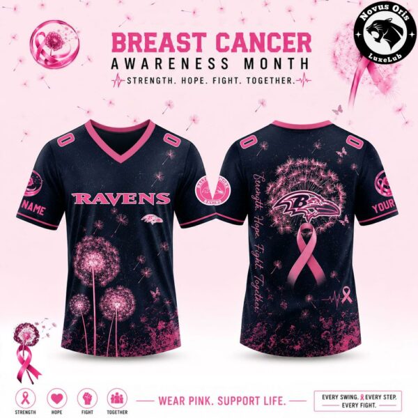 Custom NFL Breast Cancer Awareness Dandelion of Hope Jersey - NovusOris Best Merch For Fans