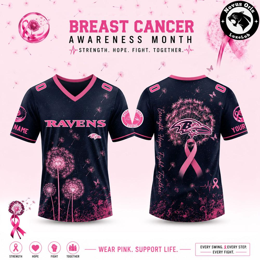 Custom NFL Breast Cancer Awareness Dandelion of Hope Jersey - NovusOris Best Merch For Fans