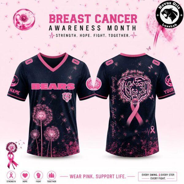 Custom NFL Breast Cancer Awareness Dandelion of Hope Jersey - NovusOris Best Merch For Fans
