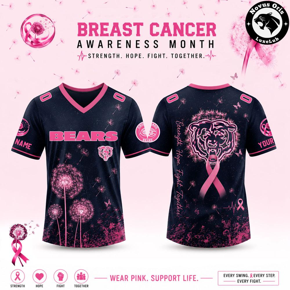 Custom NFL Breast Cancer Awareness Dandelion of Hope Jersey - NovusOris Best Merch For Fans