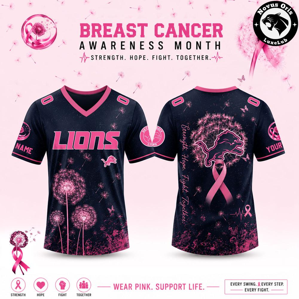 Custom NFL Breast Cancer Awareness Dandelion of Hope Jersey - NovusOris Best Merch For Fans