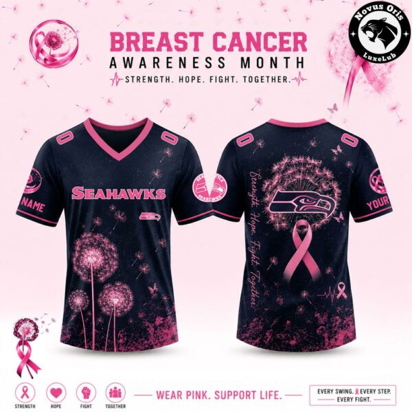 Custom NFL Breast Cancer Awareness Dandelion of Hope Jersey - NovusOris Best Merch For Fans