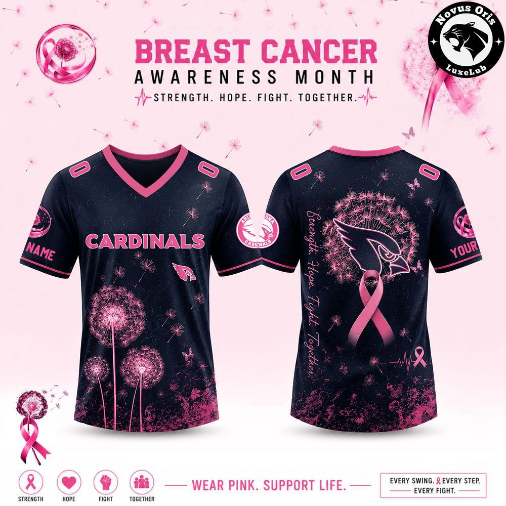 Custom NFL Breast Cancer Awareness Dandelion of Hope Jersey - NovusOris Best Merch For Fans