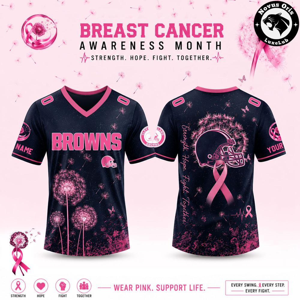 Custom NFL Breast Cancer Awareness Dandelion of Hope Jersey - NovusOris Best Merch For Fans
