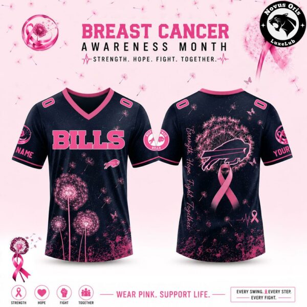 Custom NFL Breast Cancer Awareness Dandelion of Hope Jersey - NovusOris Best Merch For Fans