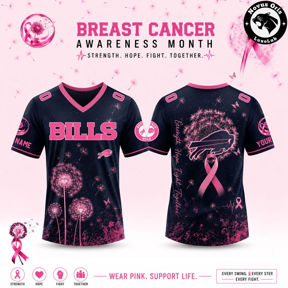 Custom NFL Breast Cancer Awareness Dandelion of Hope Jersey - NovusOris Best Merch For Fans