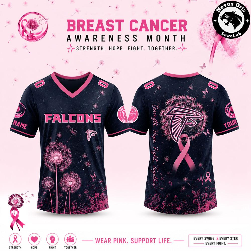 Custom NFL Breast Cancer Awareness Dandelion of Hope Jersey - NovusOris Best Merch For Fans