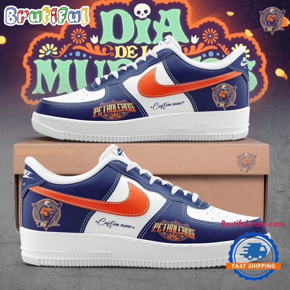 Edmonton Oilers Our Inaugural Dia De Los Muertos Day Of The Dead Air Force 1 Sneaker Shoes