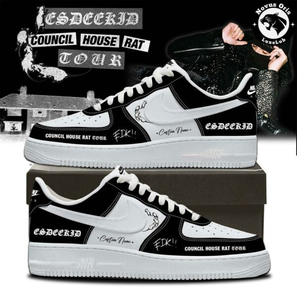EsDeeKid Council House Rat Tour 2026 Custom Air Force 1 - NovusOris Best Merch For Fans