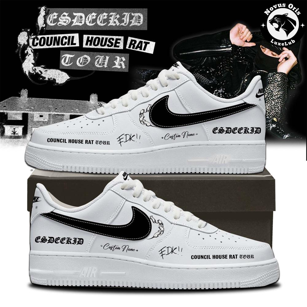 EsDeeKid Council House Rat Tour 2026 Custom Air Force 1 - NovusOris Best Merch For Fans