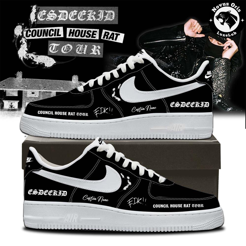 EsDeeKid Council House Rat Tour 2026 Custom Air Force 1 - NovusOris Best Merch For Fans