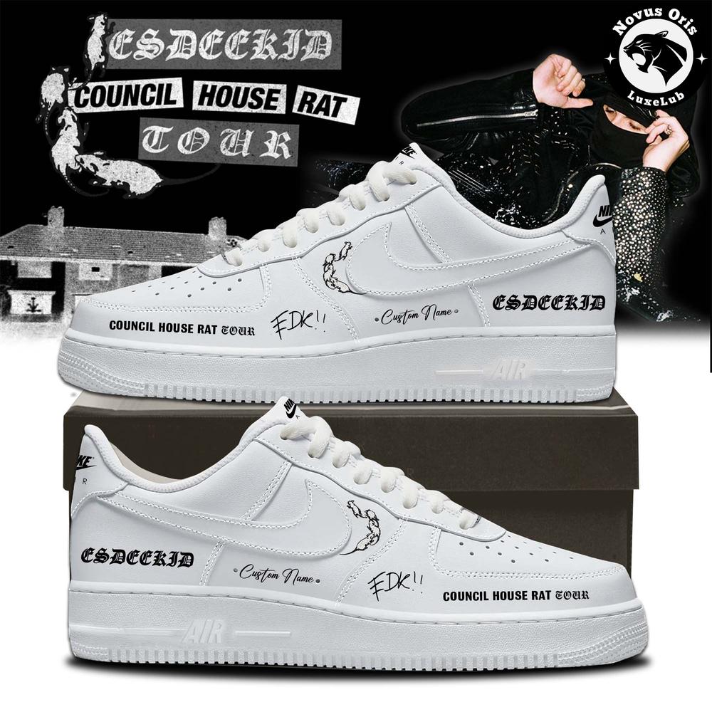 EsDeeKid Council House Rat Tour 2026 Custom Air Force 1 - NovusOris Best Merch For Fans