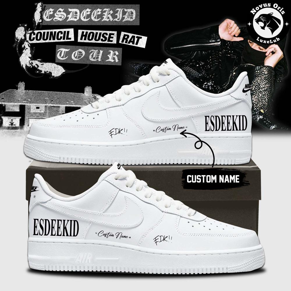 EsDeeKid Council House Rat Tour 2026 Custom Air Force 1 - NovusOris Best Merch For Fans