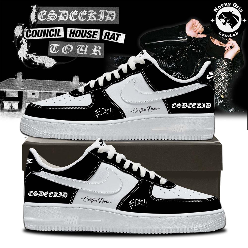 EsDeeKid Council House Rat Tour 2026 Custom Air Force 1 - NovusOris Best Merch For Fans