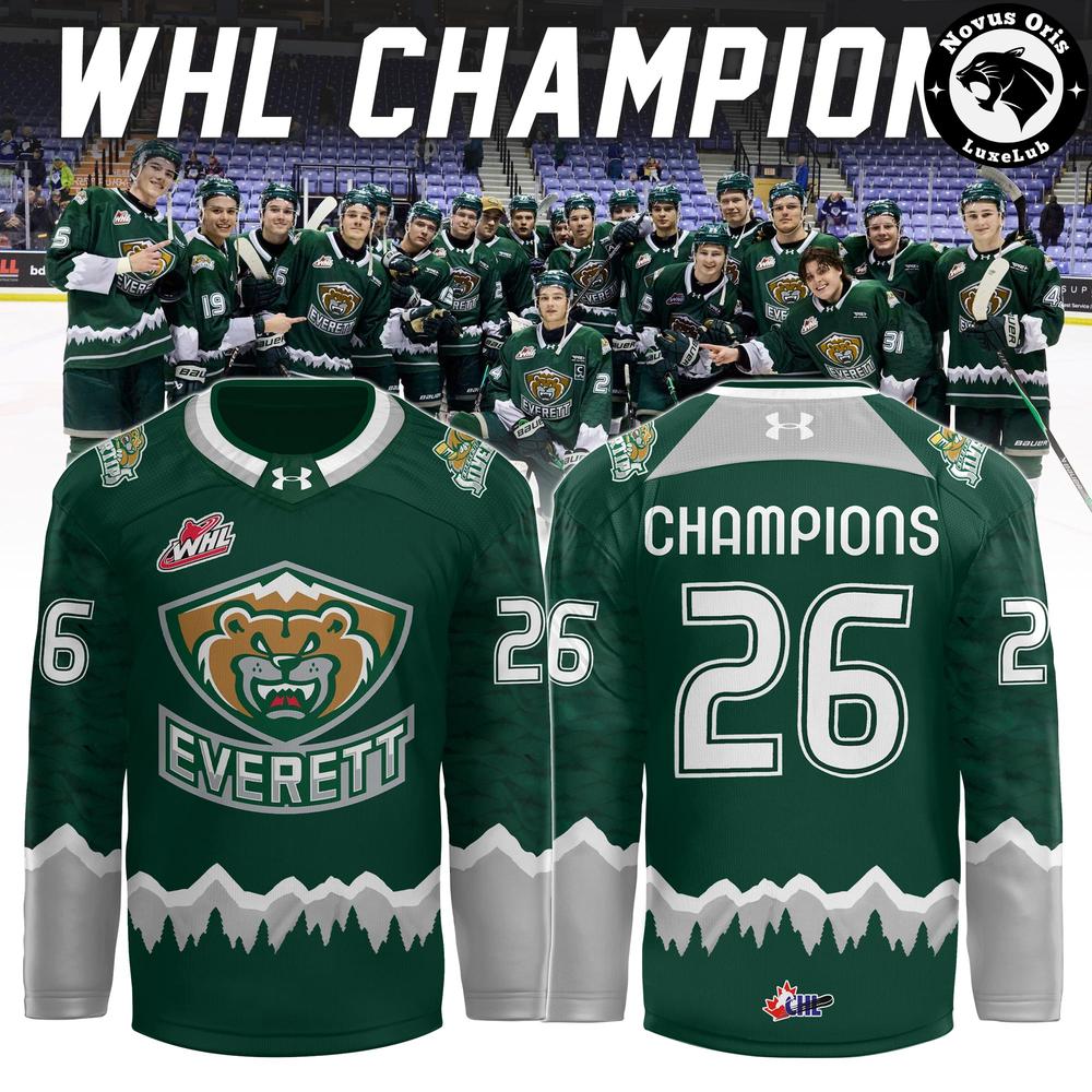 Everett Silvertips WHL Champions 2026 Limited Edition Hockey Jersey - NovusOris Best Merch For Fans