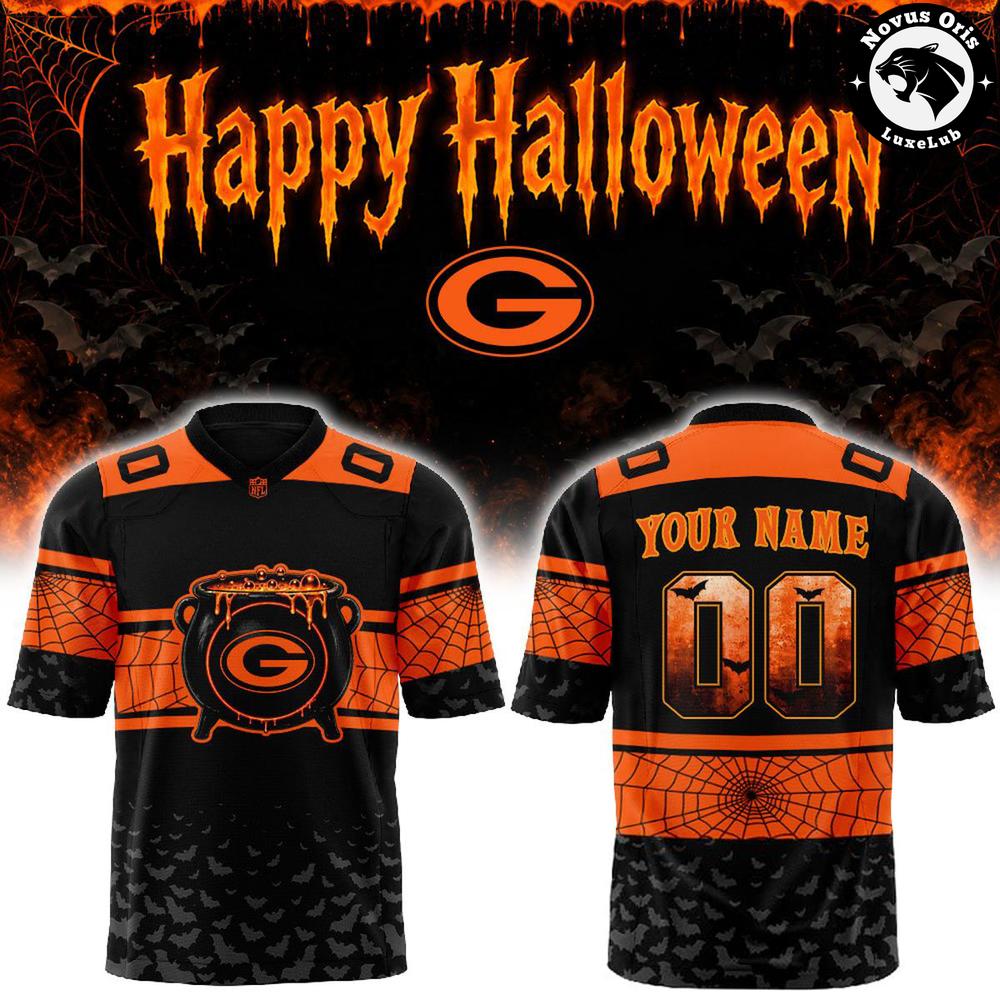 Green Bay Packers Happy Halloween 2026 Custom Football Jersey - NovusOris Best Merch For Fans