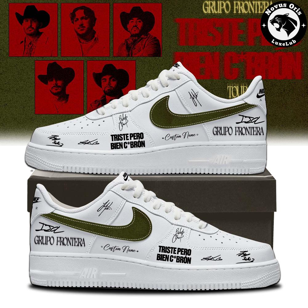 Grupo Frontera Triste Pero Bien Cabrón Tour 2026 Air Force 1 - NovusOris Best Merch For Fans