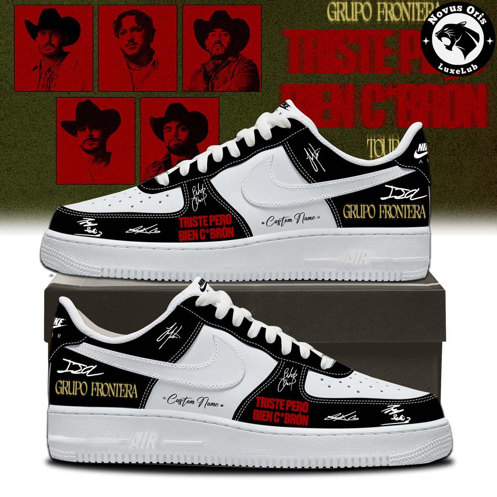 Grupo Frontera Triste Pero Bien Cabrón Tour 2026 Air Force 1 - NovusOris Best Merch For Fans